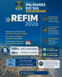 REFIM 2026: Oportunidade única para você ficar em dia com o município! 🟦🟨